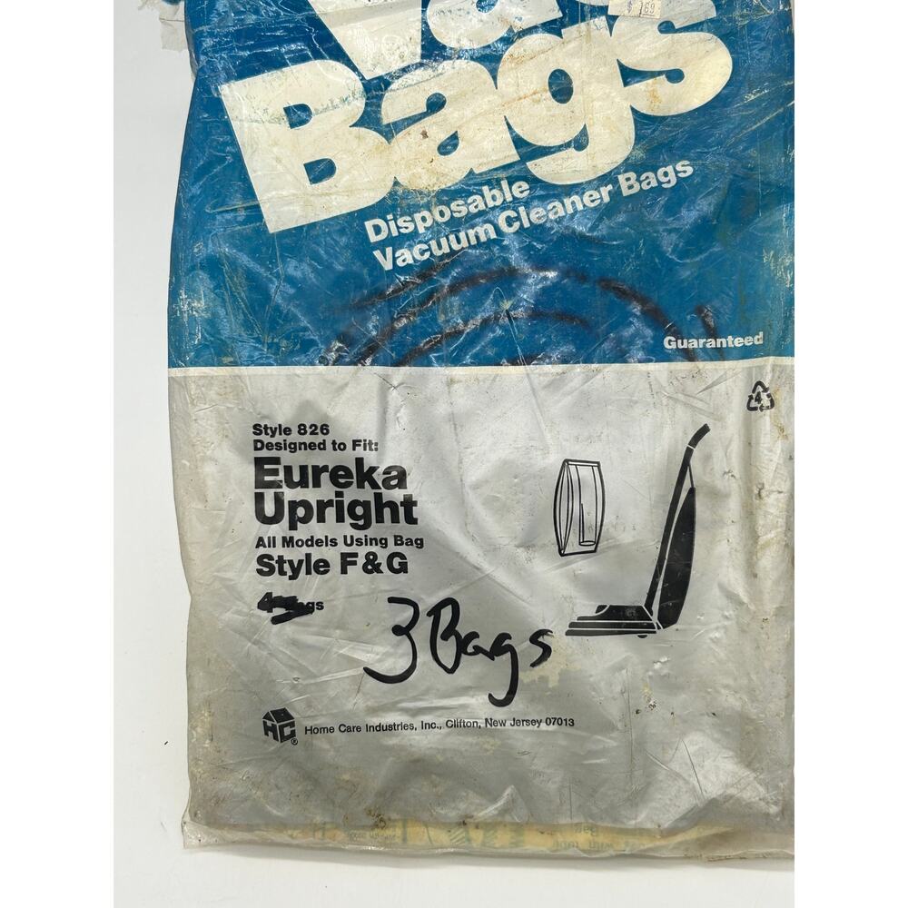 Home Care Vacuum Cleaner Bags Eureka Upright Style F& G 3 Bags